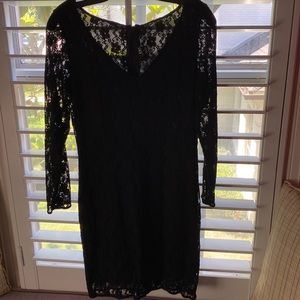 Black Long Sleeve Lace Dress